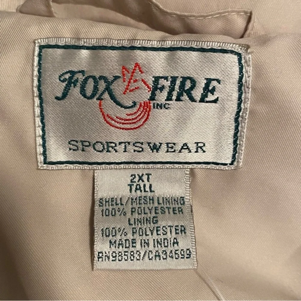 Fox Fire SportsWear Jacket Mens 2XT Tall Water Resistant Full Zip‎ Pockets New